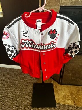 New•Disney Jr. Minnie Letterman Varsity Jacket. Sz. 4T
